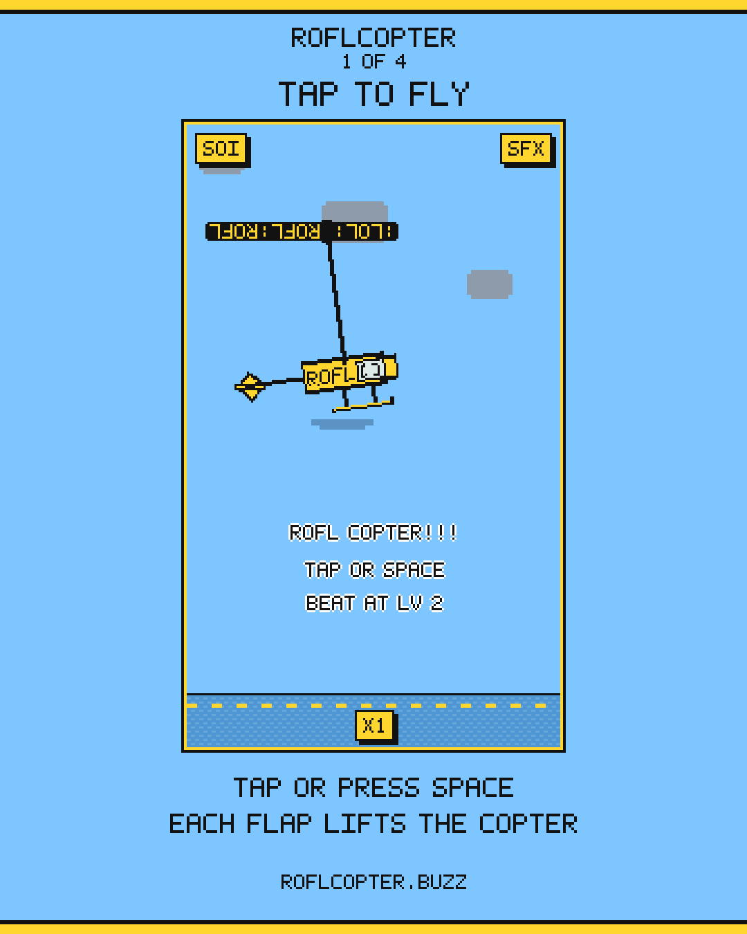 How to fly: tap to flap