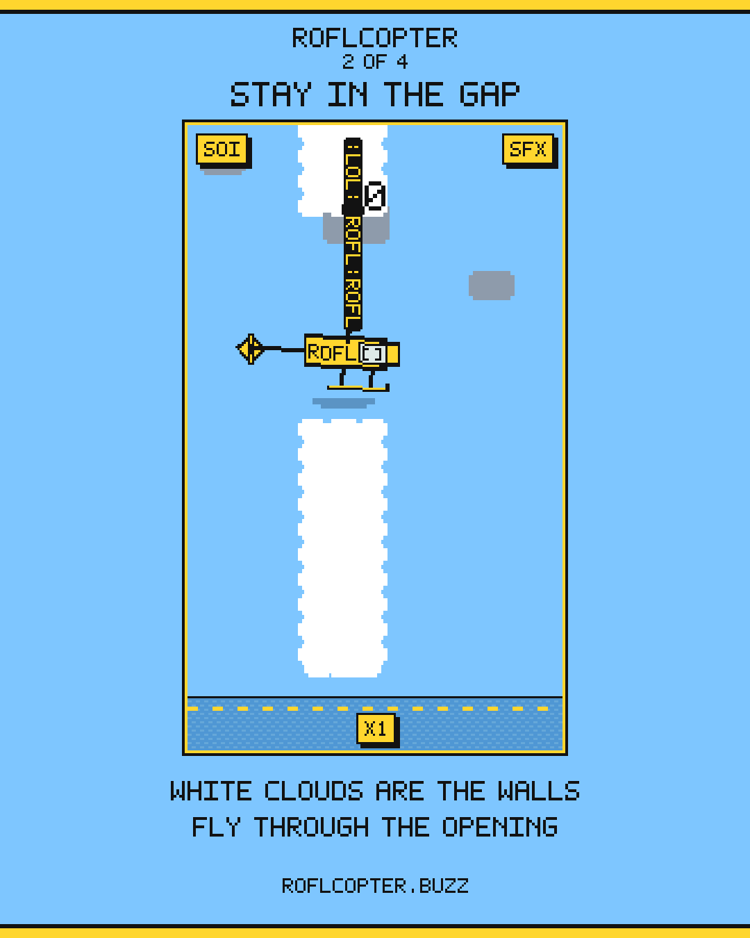 How to fly: stay in the gap