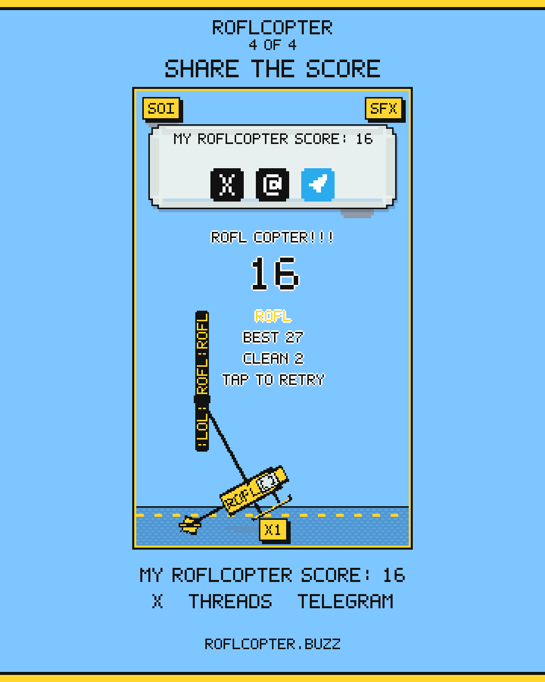 How to fly: share the score